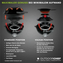 Outdoorchef Gaskugelgrill Arosa 570 G Tex, Schwarz -Broil King Geschaft 18 128 36 AROSA 570 G Tex 06