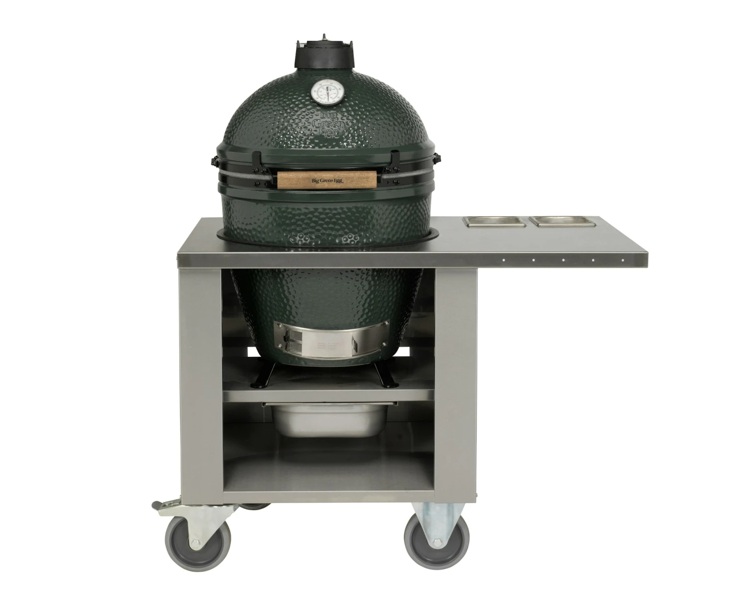 Big Green Egg Edelstahl Rollwagen Mit Tisch L 3 Big Green Egg Edelstahl Rollwagen Mit Tisch L