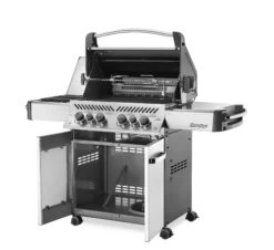 NAPOLEON Prestige 500 Edelstahl, Erdgas -Broil King Geschaft p500Stainless angle open