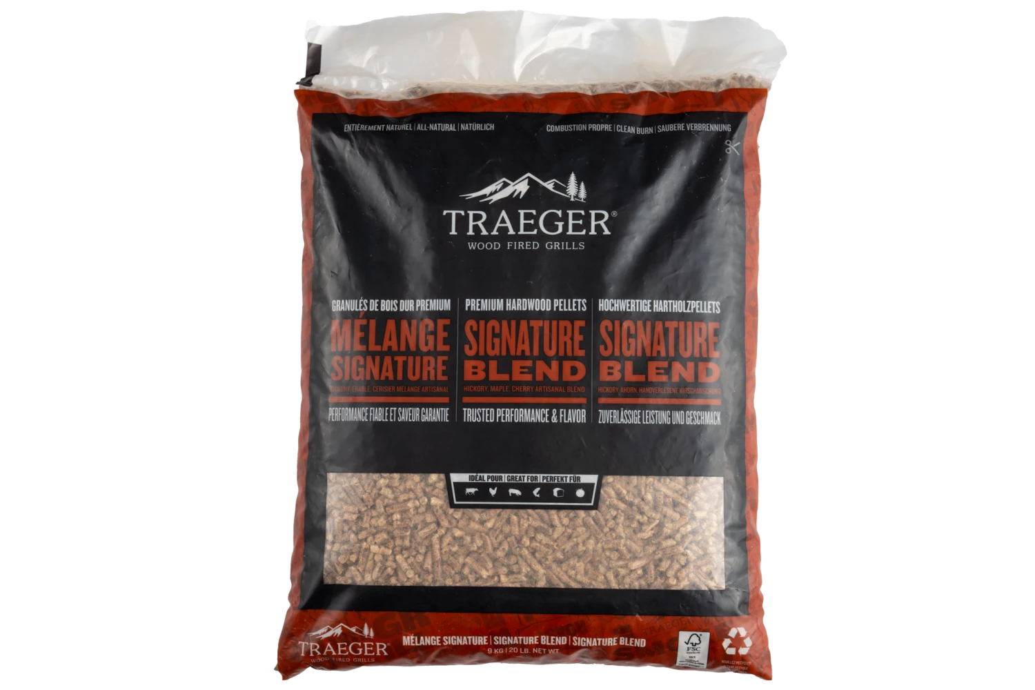 Traeger Hartholz Pellets Signature Blend, 9 Kg Beutel Mit FSC . Kennzeichen 2 Traeger Hartholz Pellets Signature Blend, 9 Kg Beutel Mit FSC . Kennzeichen